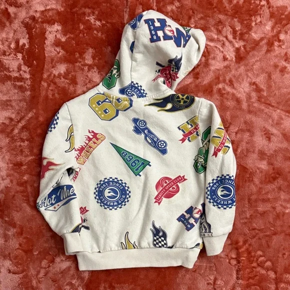Hot Wheels | Kids Pullover Hoodie | Cream | Size 6 | EUC - Picture 5 of 5